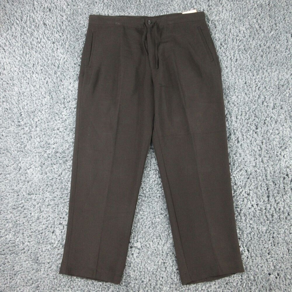 Paradise Shores Pants Mens 40x30 Black Drawstring Chino 40x30* NWT